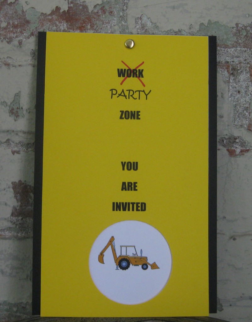 Truck Party Invitation Cover