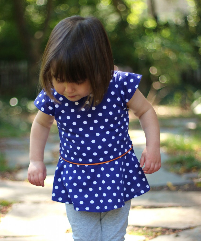 polka dot peplum sewn by #fromwholecloth