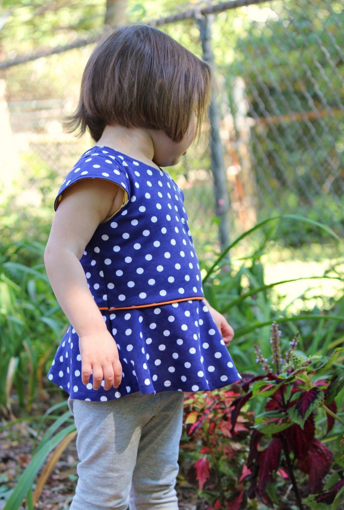 polka dot peplum sewn by #fromwholecloth