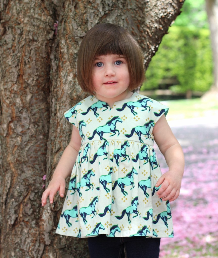 Geranium Dress & Top Pattern by Made by Rae, sewn by fromwholecloth, Mustang fabric by Cotton + Steel