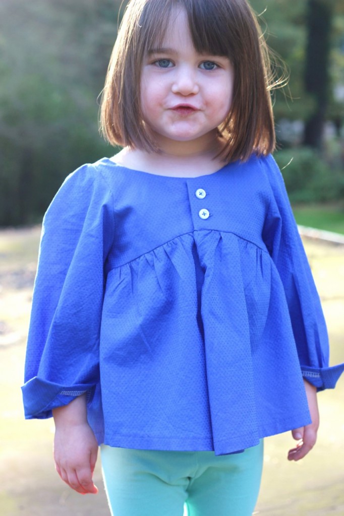 Valley Blouse by califayecollection.com, sewn by fromwholecloth.com, girls #sewing #pattern sizes 2T to 10 in girls